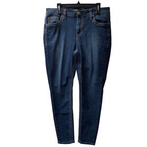 Seven7 Skinny Jeans Womens Size 16W Blue Denim Cotton Mid Rise 5 Pocket Design
